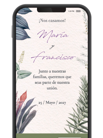 Invitación boda digital original gratis