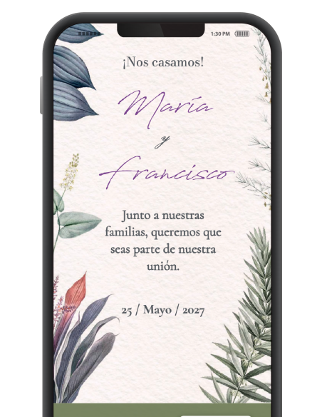 Invitación boda digital original gratis