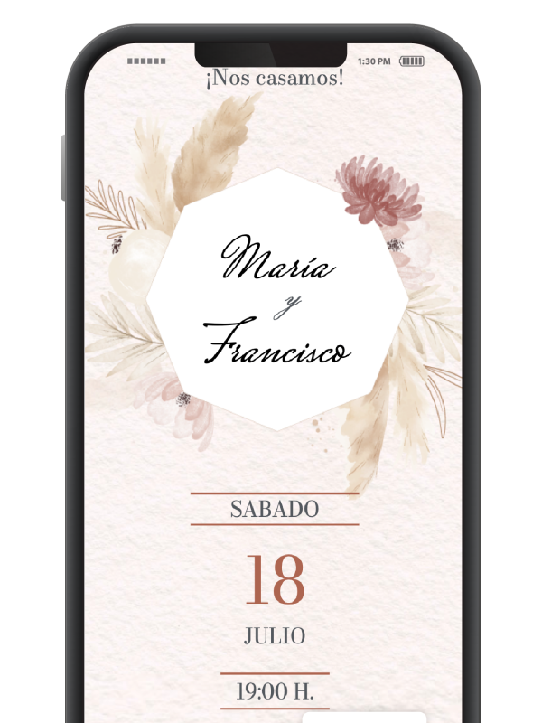 Invitación boda digital original gratis