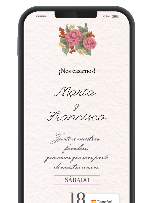 Invitación boda digital original gratis