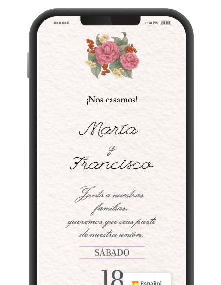 Invitación boda digital original gratis