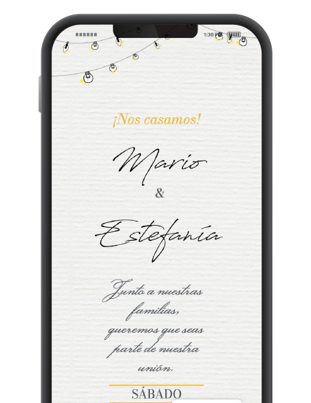 Invitación boda digital original gratis