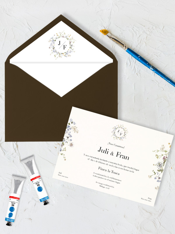 Invitacion de boda color spring personalizada