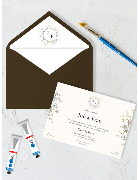 Invitacion de boda color spring personalizada