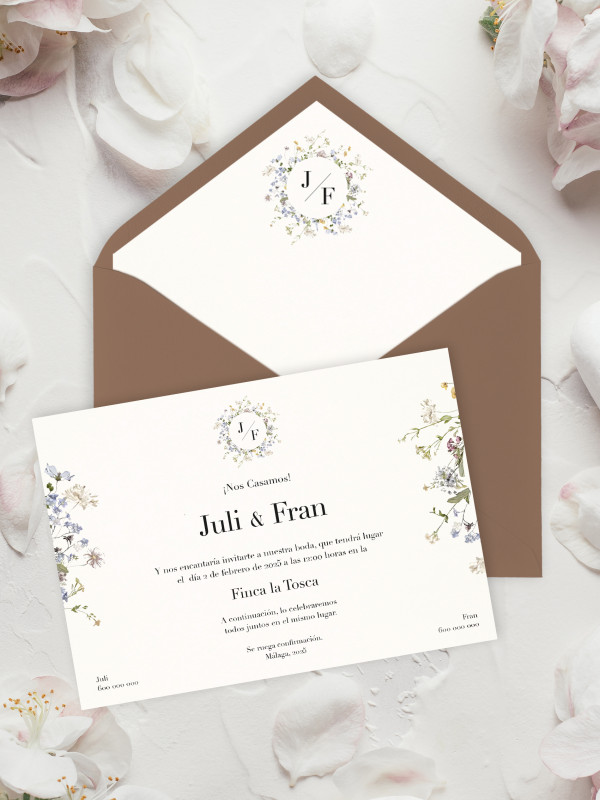Invitacion de boda color spring elegante