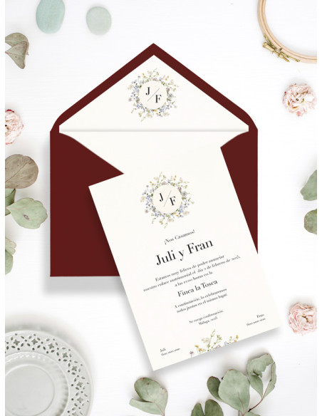 Invitaciones Boda con sobres especiales Color Spring