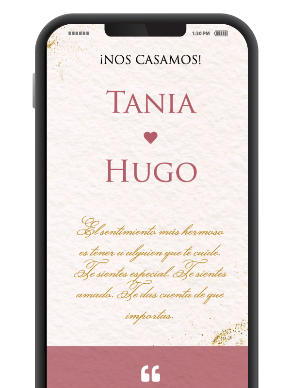 Invitación boda digital original gratis