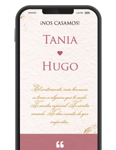 Invitación boda digital original gratis