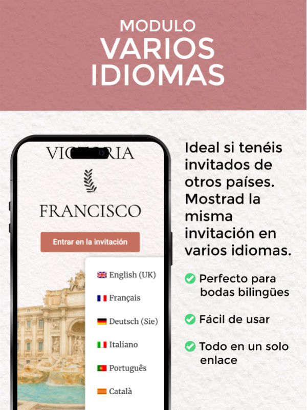 invitación elegante personalizada