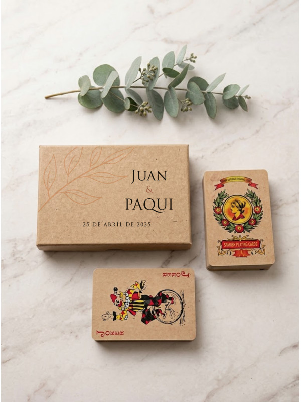 Set doble baraja cartas regalo boda