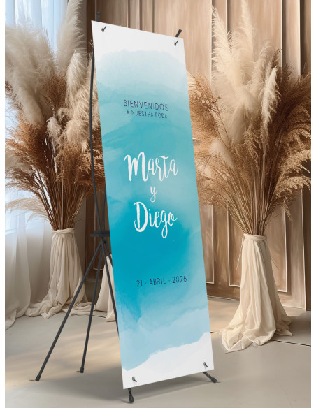 Banners de Bienvenida Bodas modelo Aguada