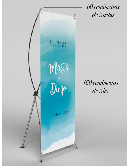 Banners de Bienvenida Bodas modelo Aguada