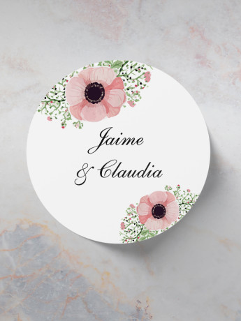 Adhesivos boda Anémona 2