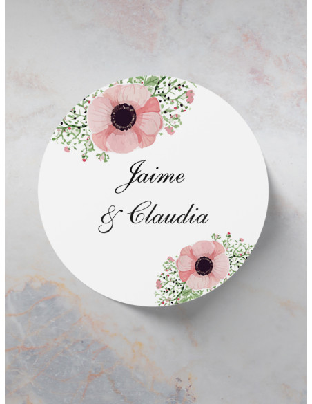 Adhesivos boda Anémona
