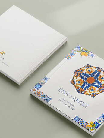 Libro firmas boda Azulejo... 2