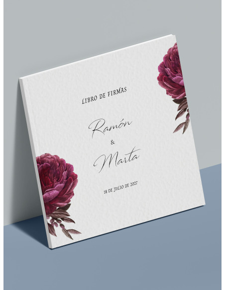 Libro firmas boda Rosa Botánica