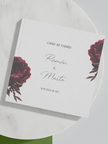 Libro firmas boda Rosa...