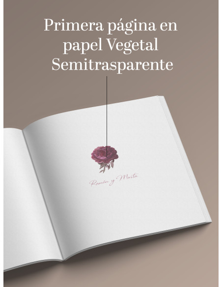 Libro firmas boda Rosa Botánica