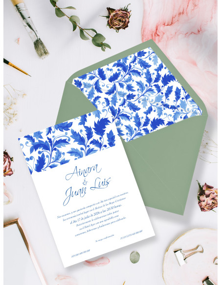 Invitaciones Boda con sobres especiales Valentina