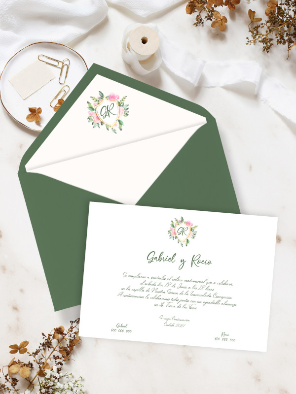 Invitaciones de papel boda baratas