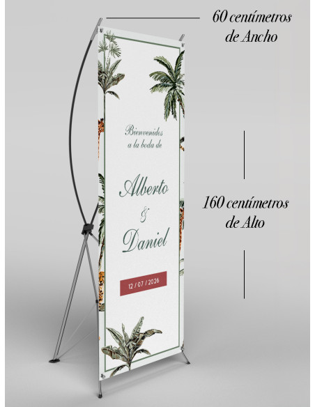 Banners de Bienvenida Bodas modelo Animal Selva