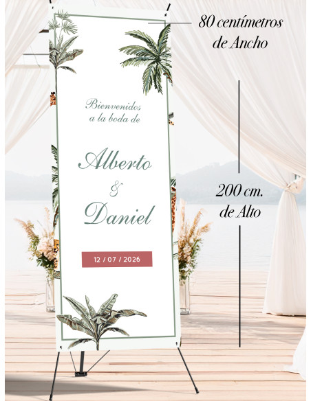 Banners de Bienvenida Bodas modelo Animal Selva