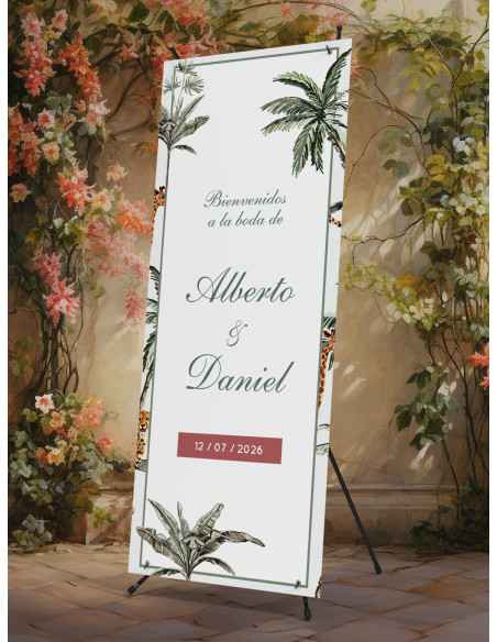 Banners de Bienvenida Bodas modelo Animal Selva