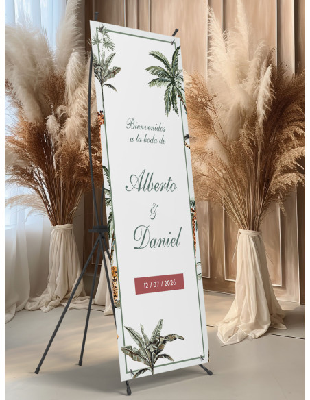 Banners de Bienvenida Bodas modelo Animal Selva