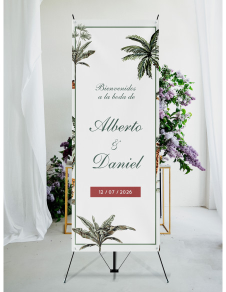 Banners de Bienvenida Bodas modelo Animal Selva