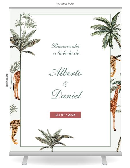 Photocall boda Animal Selva