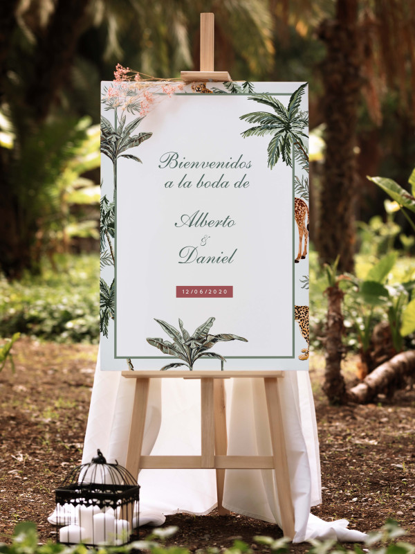 Poster boda Animal Selva