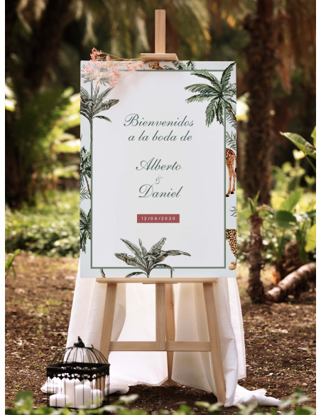 Poster boda Animal Selva
