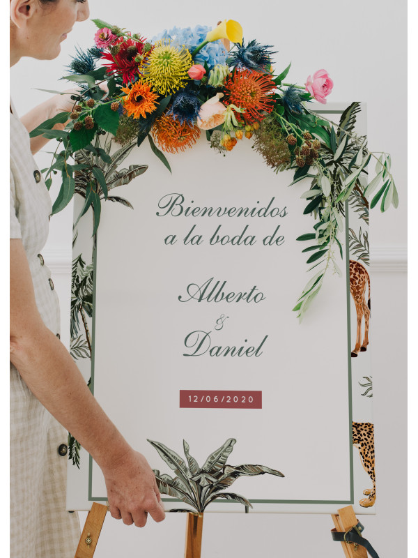 Poster boda Animal Selva
