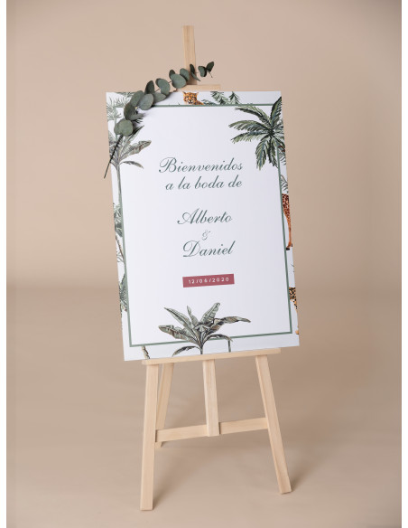 Poster boda Animal Selva