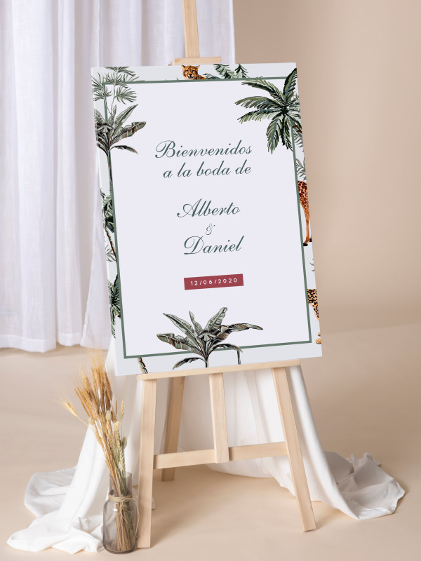 Poster boda Animal Selva