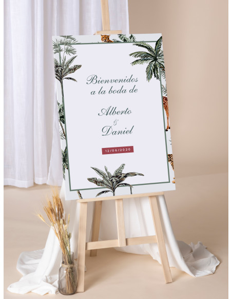 Poster boda Animal Selva