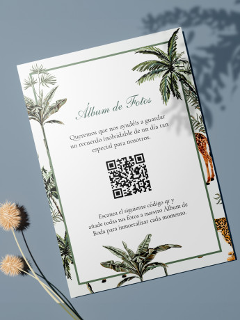 Tarjetas de fotos Boda álbum google Animal Selva 2