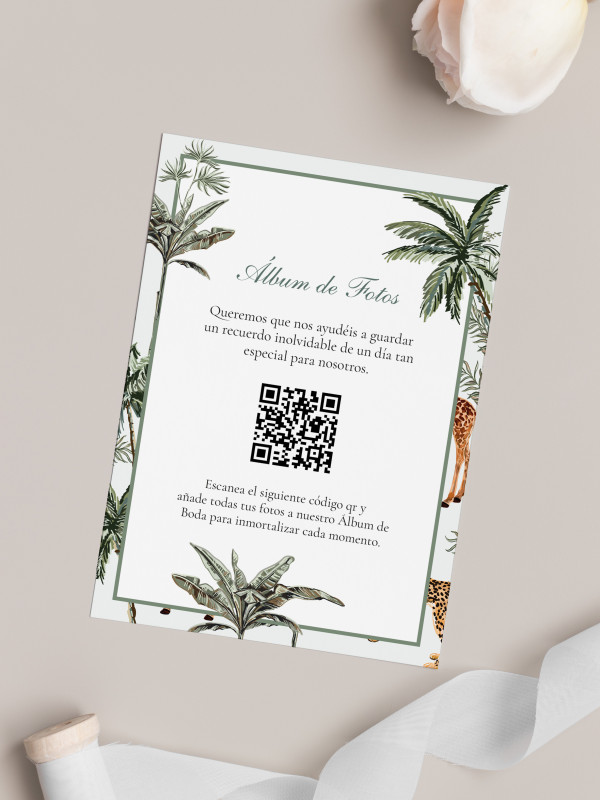 Tarjetas de fotos Boda álbum google Animal Selva