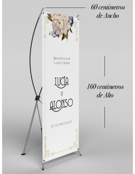 Banners de Bienvenida Bodas modelo Antique