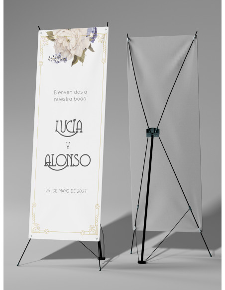 Banners de Bienvenida Bodas modelo Antique