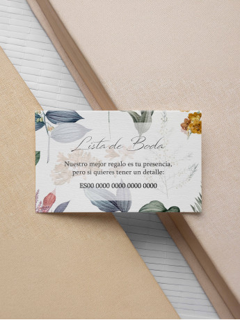 Tarjeta lista de boda Adriana 2