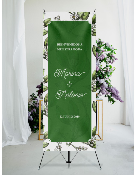 Banners de Bienvenida Bodas modelo Azahar