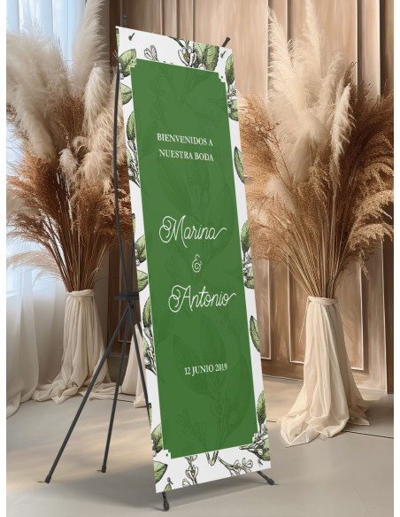 Banners de Bienvenida Bodas modelo Azahar