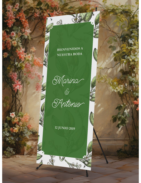 Banners de Bienvenida Bodas modelo Azahar