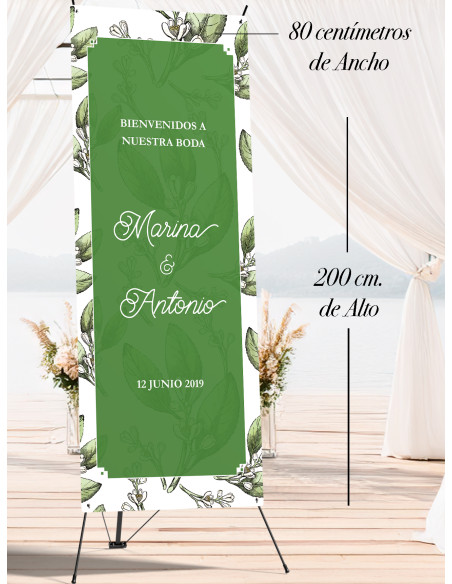 Banners de Bienvenida Bodas modelo Azahar