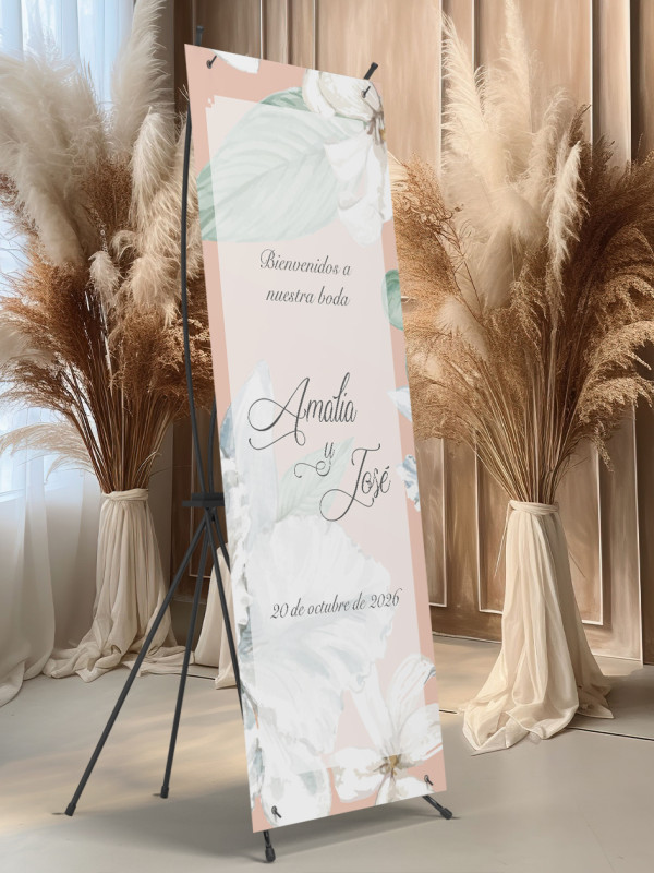 Banners de Bienvenida Bodas modelo Alma