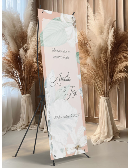 Banners de Bienvenida Bodas modelo Alma