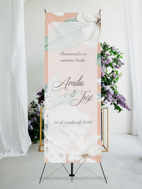 Banners de Bienvenida Bodas modelo Alma
