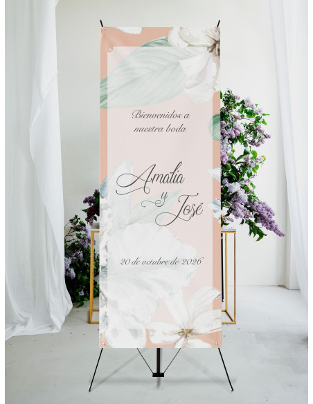 Banners de Bienvenida Bodas modelo Alma