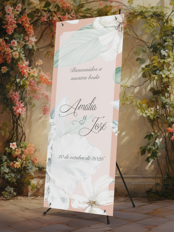 Banners de Bienvenida Bodas modelo Alma